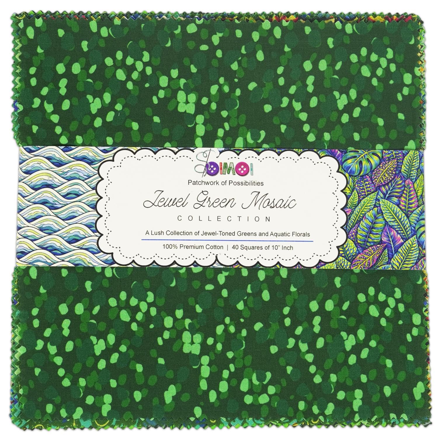 Soimoi 40 Pcs 10 x 10 inches Printied Quilting Fabric Bundles Precut, DIY Cotton Fabric Square, Printed Layer Cakes Patchwork Materials for Craft, Charm Squares for Quilts, Sewing-image-8