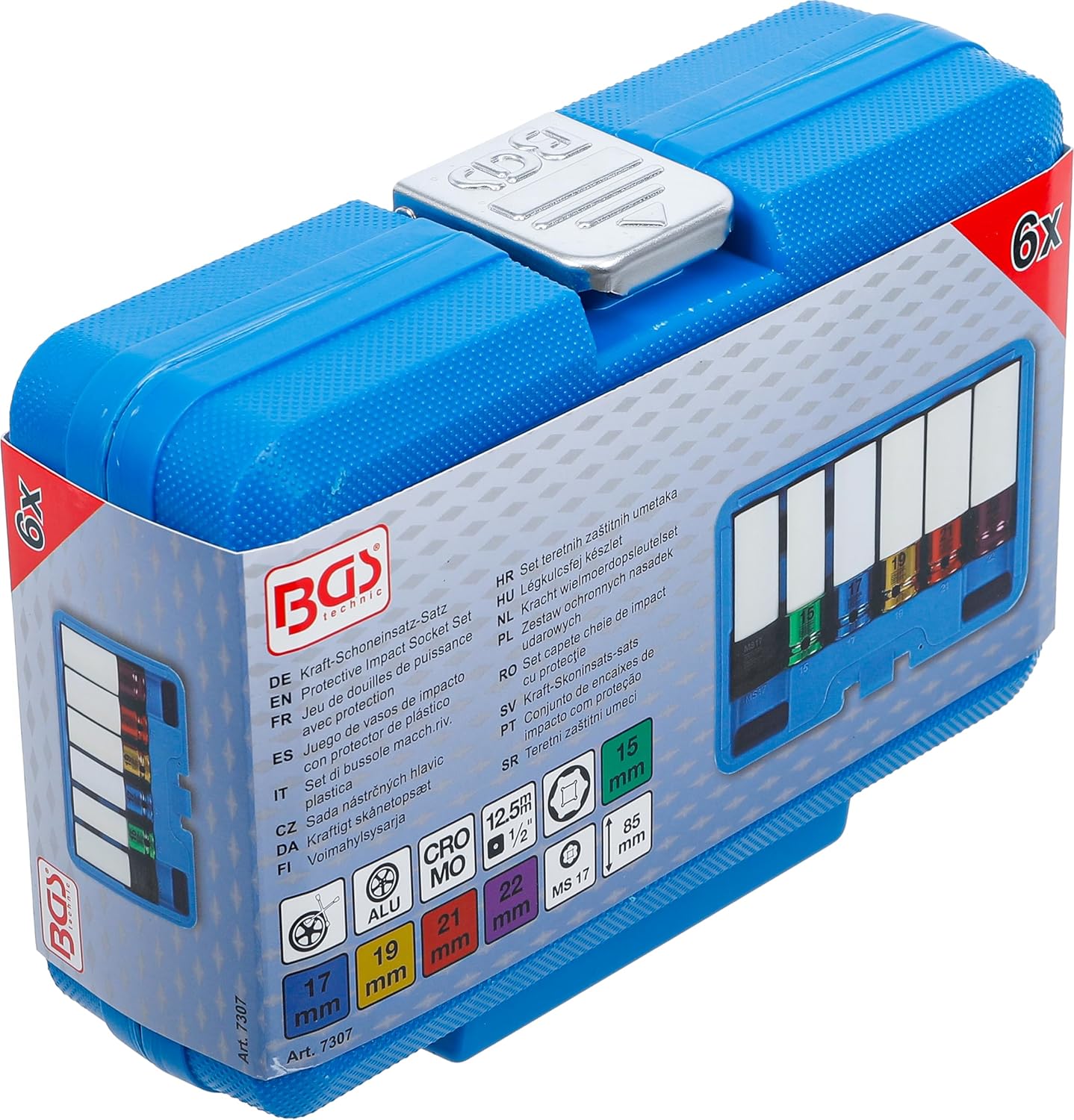 BGS 7307 | Protective Impact Socket Set | 12.5 mm (1/2") Drive | 6 pcs.