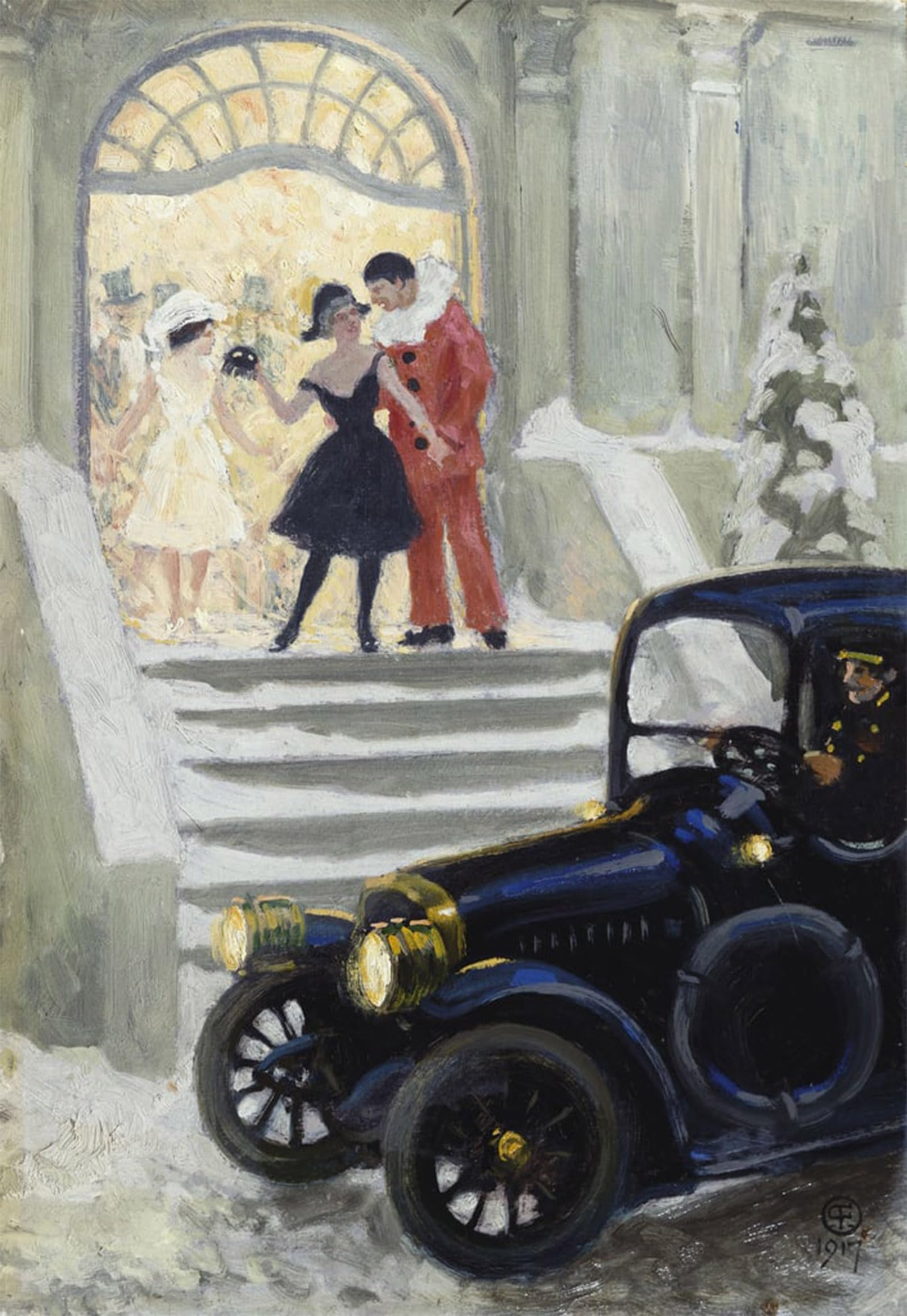 SERENDIPITP Abstract Painting Mural Print Picture Wall Decor Painting After the Ball by Famous Artist Vintage Wall Artwork for Home Decor 60x90cm
