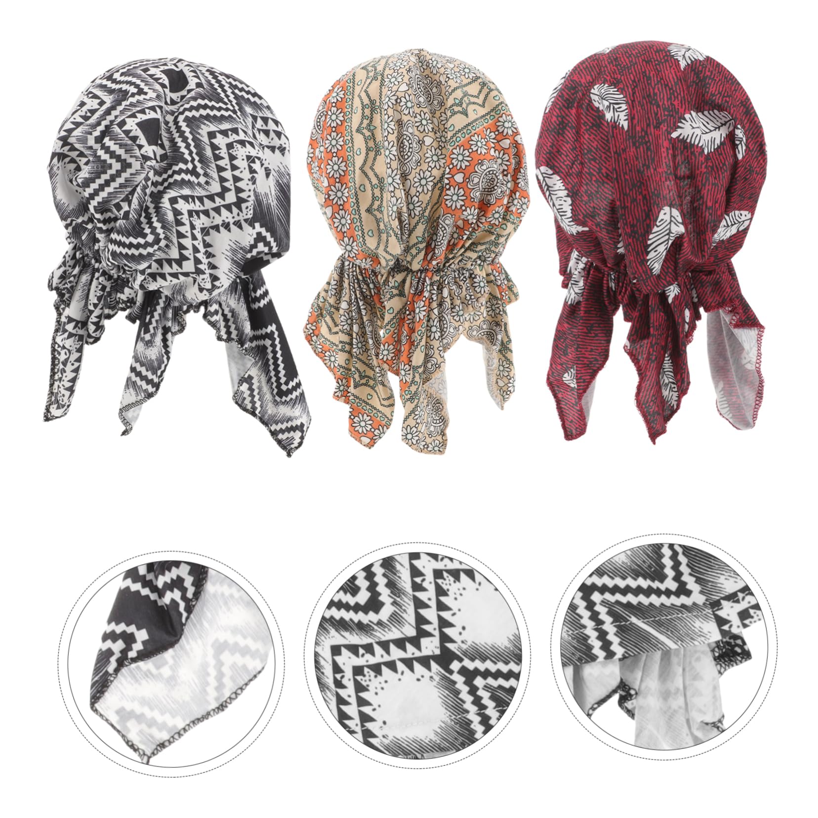 15 Piezas Sombrero Pirata Triangular Sombreros De Mujer Sombrero De Señora Niñas Hijab Gorros De Quimio Pañuelo Para La Cabeza Bufanda Gorro Bouffant Unisex Gorros De Quimio