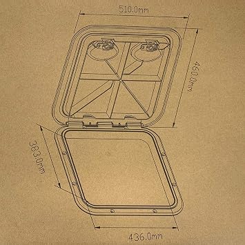 Amarine Made Marine Deck Hatch Boat Deck Hatch Access Hatch & Lid 20 X 18 (460 x 510mm)