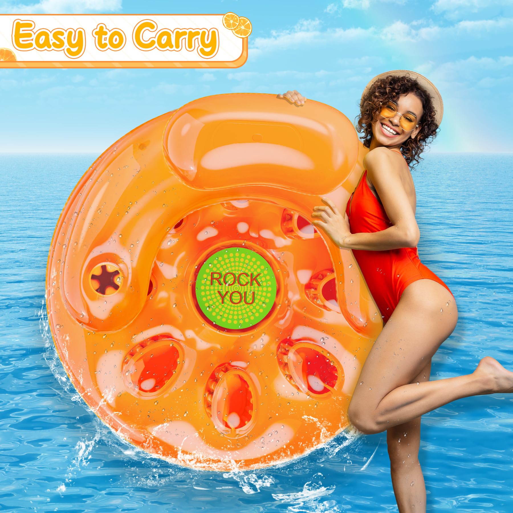 COOLJOYA Materassino Piscina Sedia Galleggiante | Materassino Gonfiabile Mare Adulti | Gonfiabili per Piscina con Portabicchieri | Amaca Acquatica per prestazioni.Gonfiabile da esterno