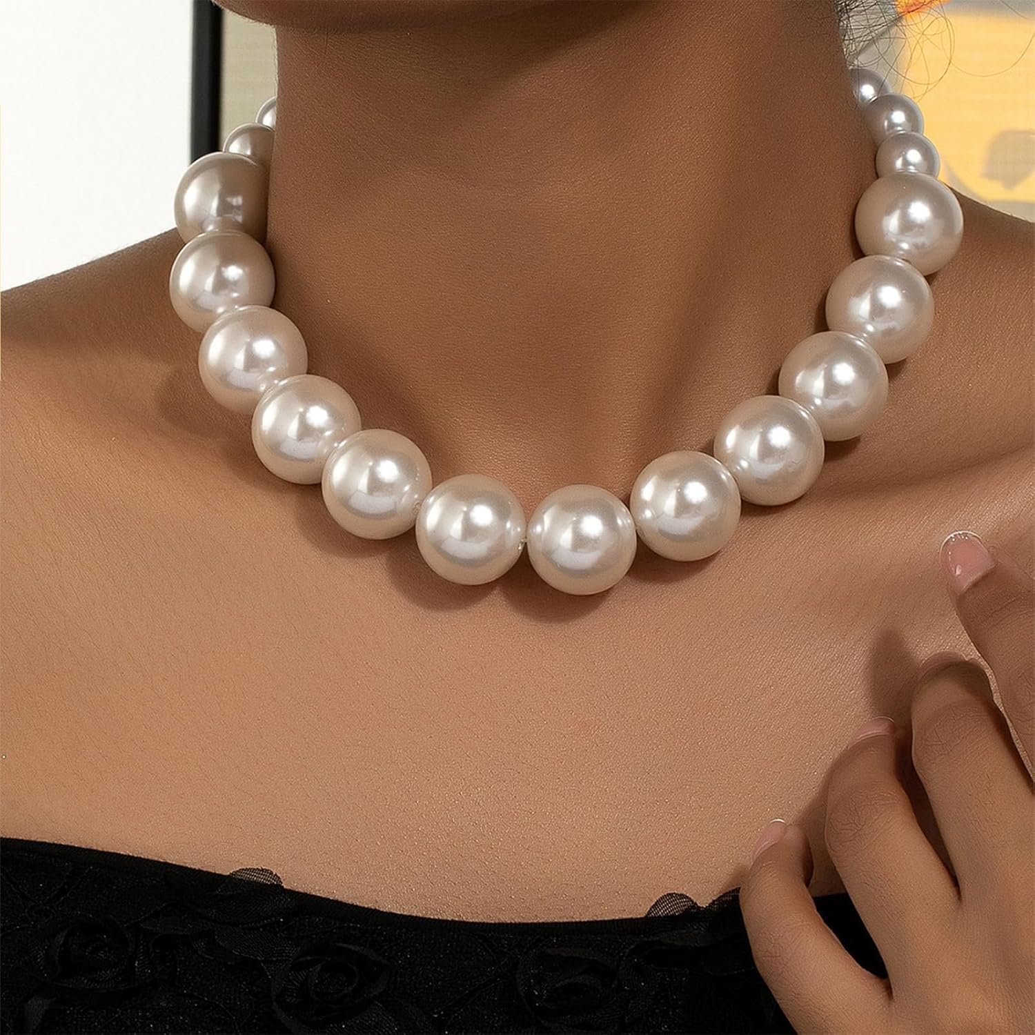 Pearl Jewelry Set for Women Pearl Necklace and Earring Set Bridal Jewelry Set for Wedding Elegant Pearl Jewelry - Image 3