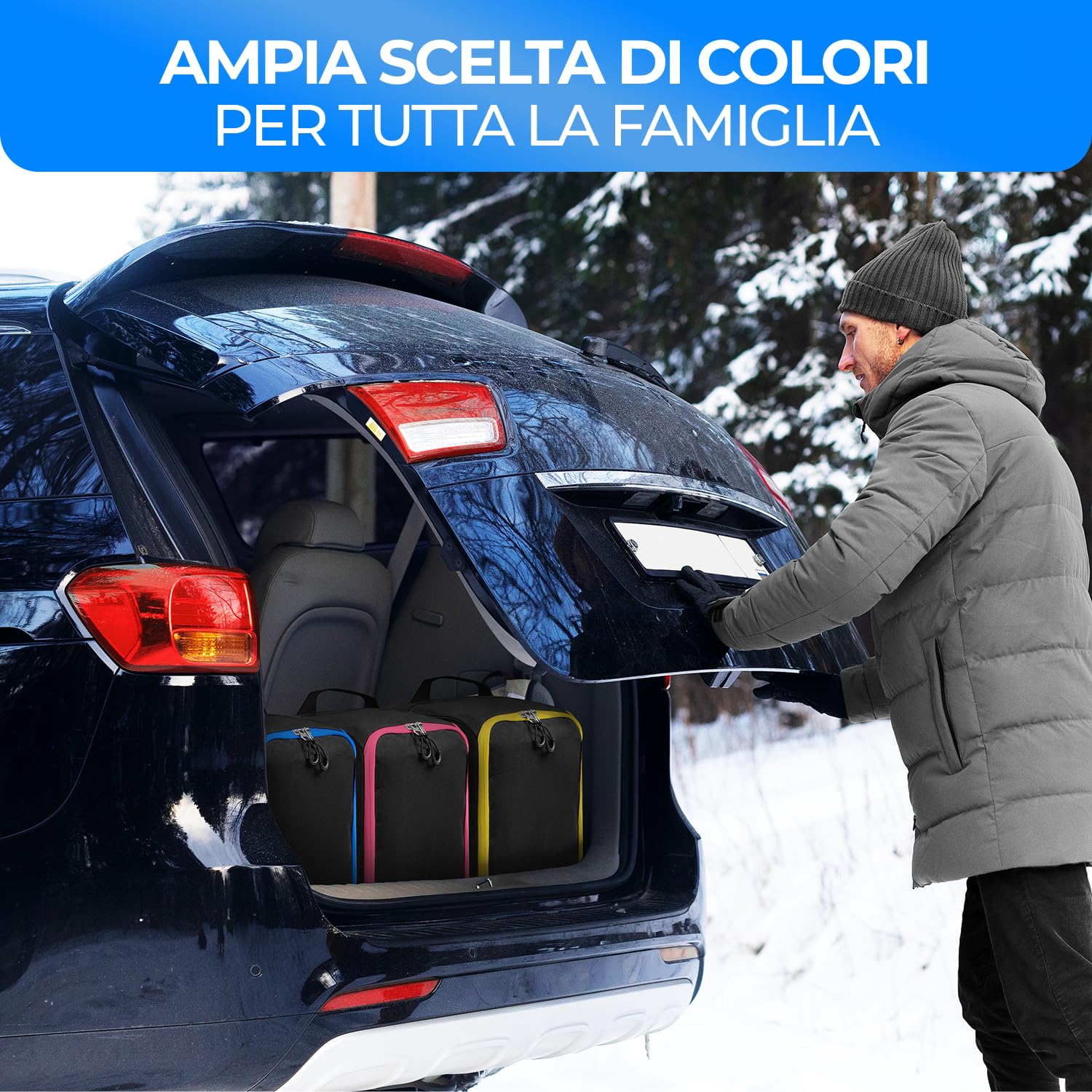 STYNGARD Borsa porta scarponi con scomparto per casco e scarponi [54 L] - Borsa per scarponi da sci con funzione zaino da sci modello Sölden