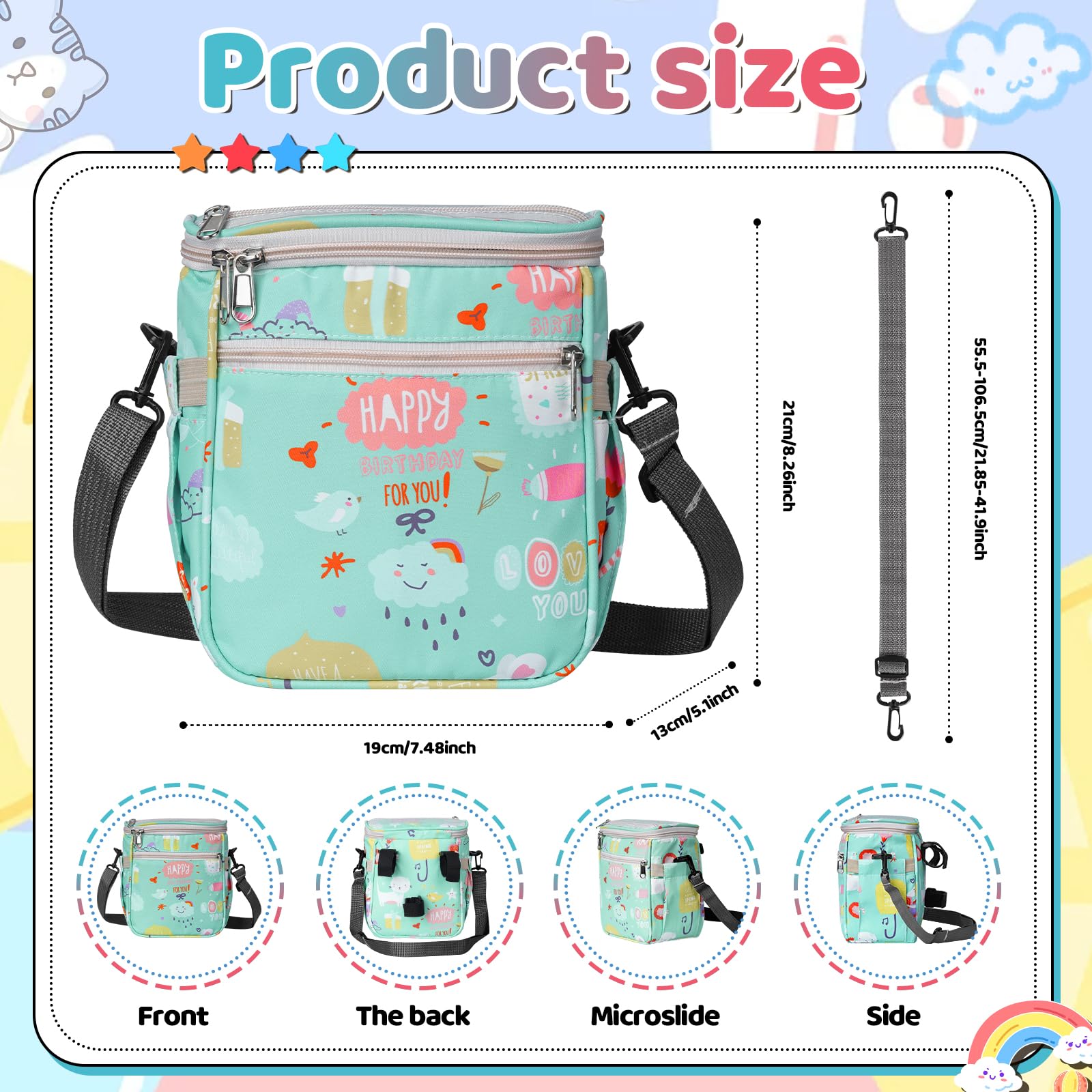 SUPRBIRD Sac De Guidon Pour Enfant - Sacoche Vélo Avec Bandelette Amovible, Pour Tricycle, Scooter Et Vélo D'Équilibre