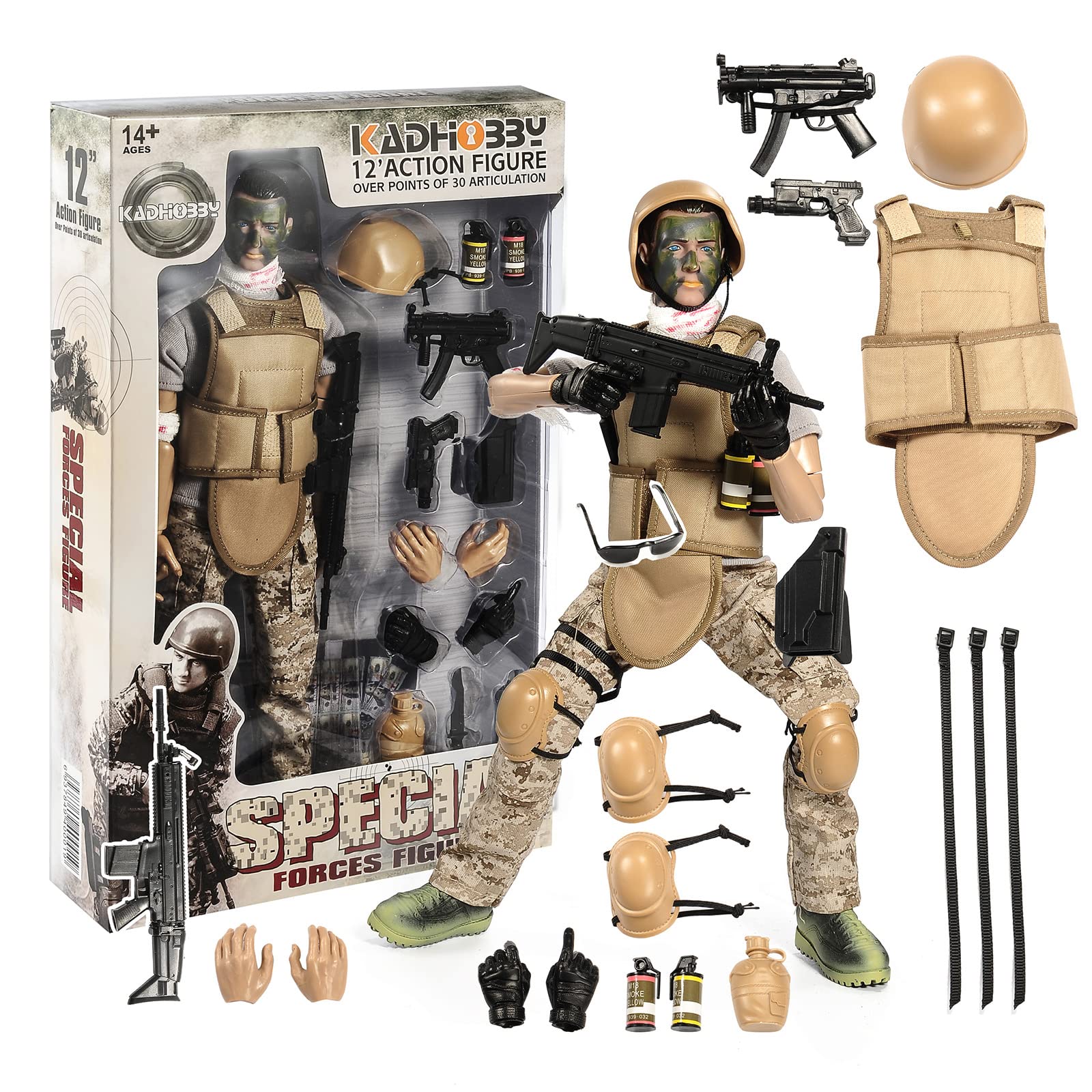 Amazon.com: Fremego 1/6 Scale Action Figure,12inch Military Army