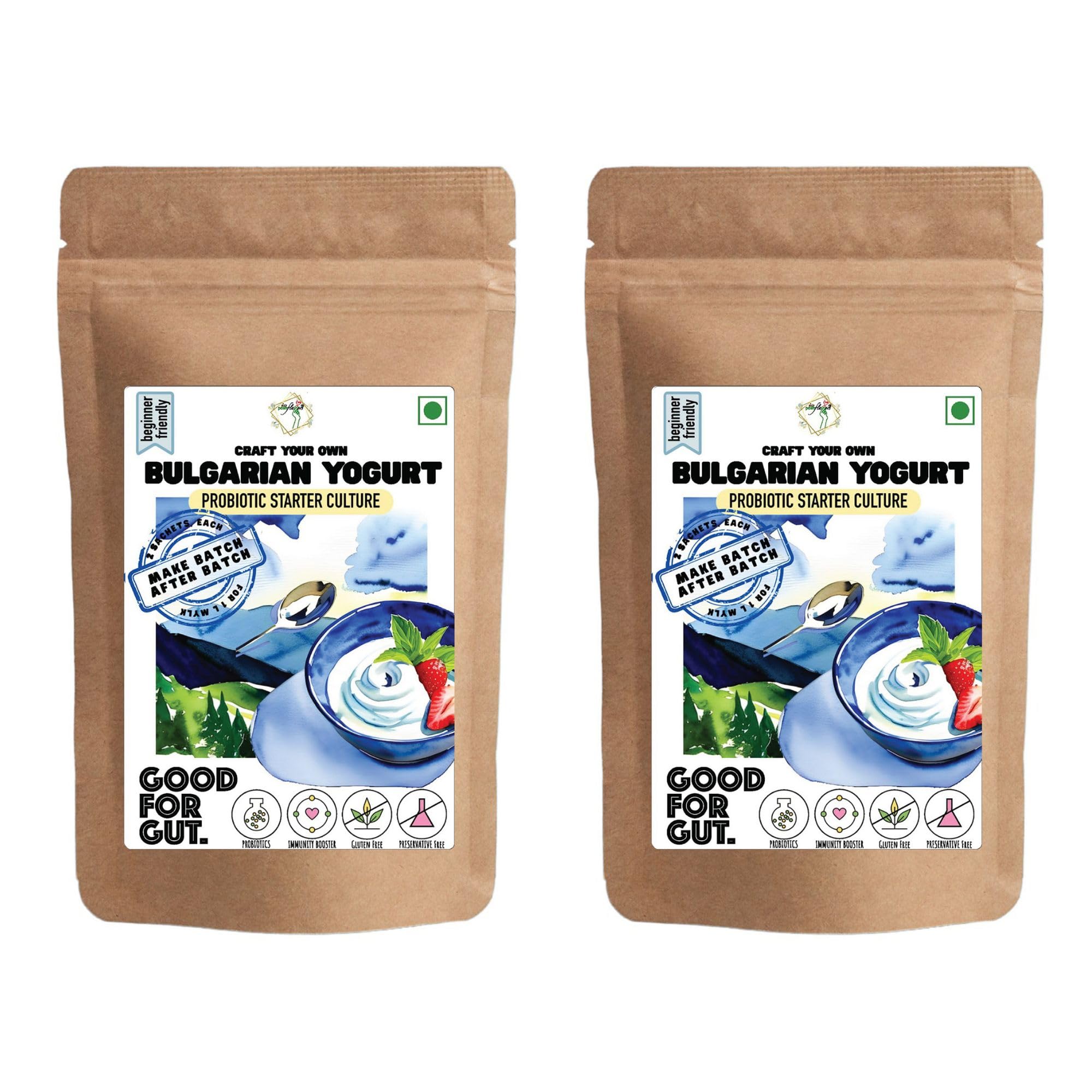 Alla's Posh Flavors Bulgarian Yogurt Starter | Non-GMO | 100% Veg | Make Bulgarian Yogurt at Home Easily | Pack of 2-image-19