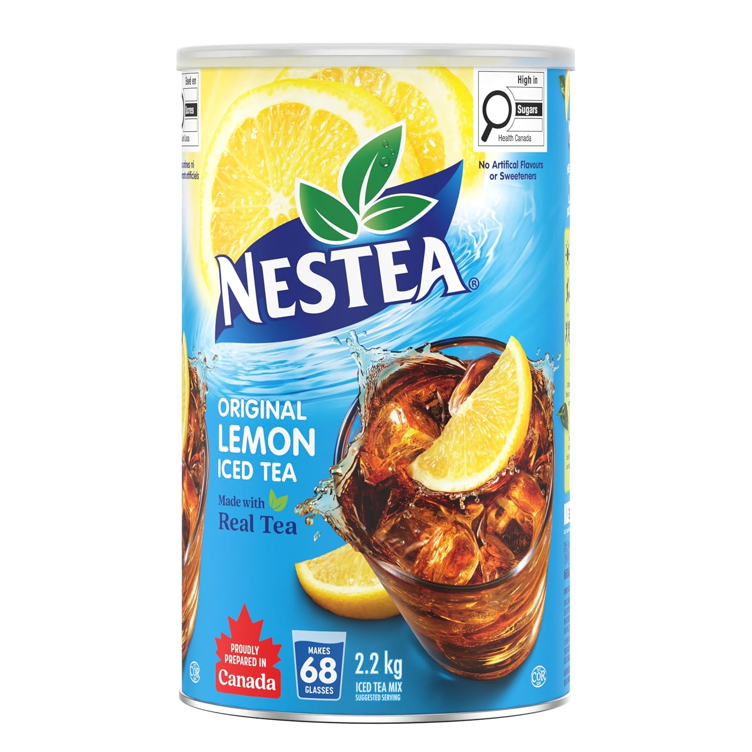 Nestea Original Canadian Lemon Iced Tea Mix Jumbo Can 2.2 Kilogram 122 Servings Imported from Canada
