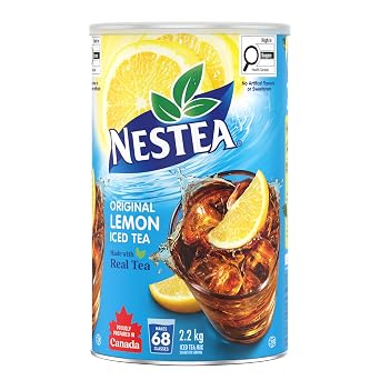 Nestea Original Canadian Lemon Iced Tea Mix Jumbo Can 2.2 Kilogram 122 Servings Imported from Canada