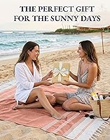 Vista 9 de LANE LINEN Paquete de 2 toallas de playa turcas, toallas de playa de gran tamaño de 39 x 71 pulgadas, esenciales de playa para mujeres, toalla