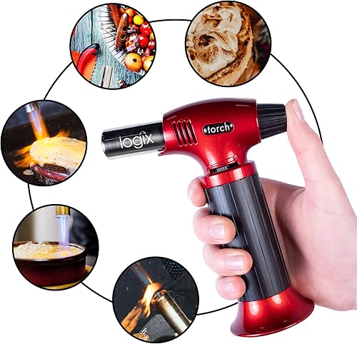 Miniatura 2 de LOGIX 20911 - Encendedores de antorcha, antorcha de cocina para crema brûlée, butano recargable, mini, antorcha culinaria