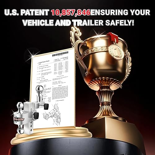 Miniatura 7 de Uriah Products Aluma Tow Adjustable Lightweight Aluminum Alloy Trailer Hitch Interchangeable Ball Mount with 6 Inch Drop Distance