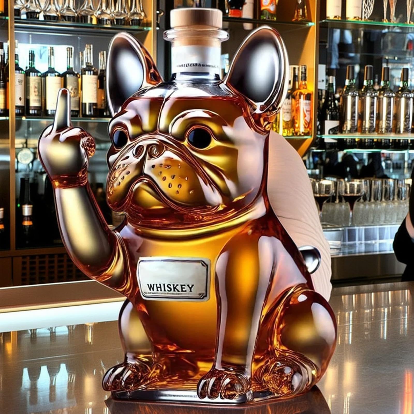 Dackel Whiskyflasche Aus Glas - 3D Tier Dekanter Für Die Bar