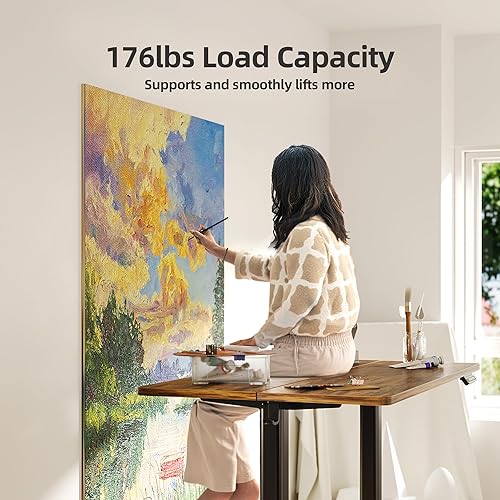 Miniatura 32 de INNOVAR Escritorio eléctrico de pie, escritorio de pie de altura ajustable, escritorio de pie de 40 x 24 pulgadas para computadora de oficina en