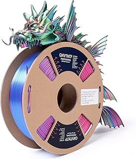 Silk MagicPLA 3D Printer Filament, Tri-Color Coextrusion PLA Filament 1.75mm, Shiny Silk Coextruded PLA, Silk Red-Green-Blue Three-Color Filament, 1kg/2.2lbs