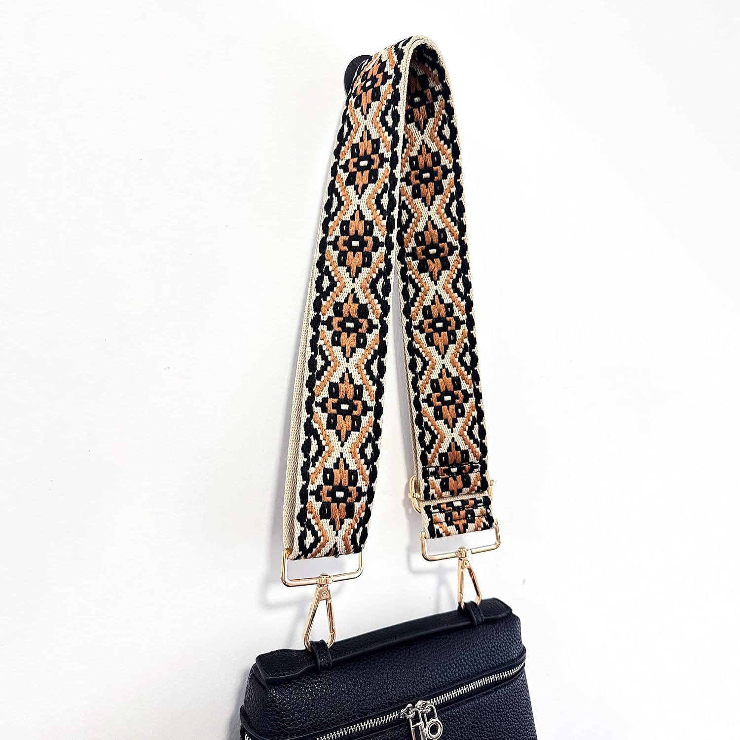 Eiyye Wide Shoulder Strap Replacement for Purse Crossbody Bag & Handbag 2 Inch Comfortable Replacement Purse Strap with Gold Hardware Boho Woven Design image 5