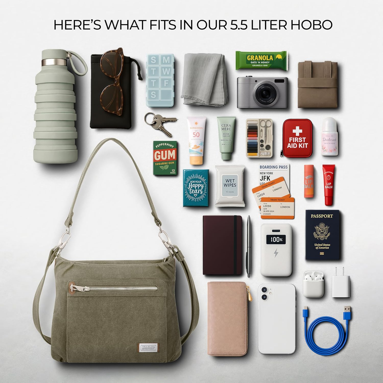 Travelon Anti-Theft Heritage Hobo Bag - Image 6