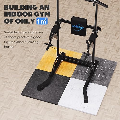 Miniatura 8 de Power Tower Pull Up Dip Station, Heavy Duty Pull Up Station Dip Bar Station Multi-Function Home Gym Strength Training Fitness Equipment 500LBS