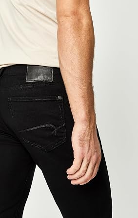Mavi Jake Men's Regular Rise Slim Leg Jeans, Slim Fit Jeans for Men, Black Williamsburg, Black Men's Jeans, 34 x 34