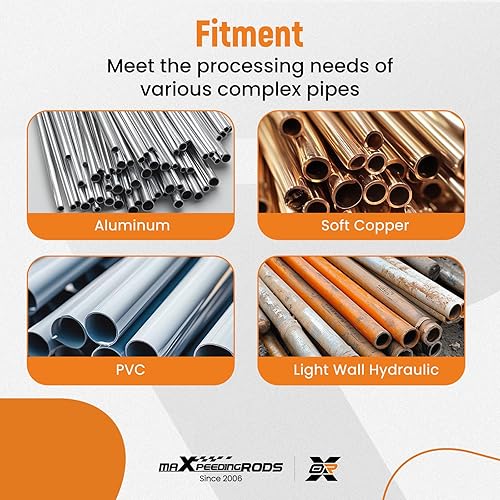 Miniatura 9 de maXpeedingrods Juego de doblador de tubos de tubería, kit de doblador de tubos de trinquete de 14 a 78 pulgadas, herramienta de flexión de tubos