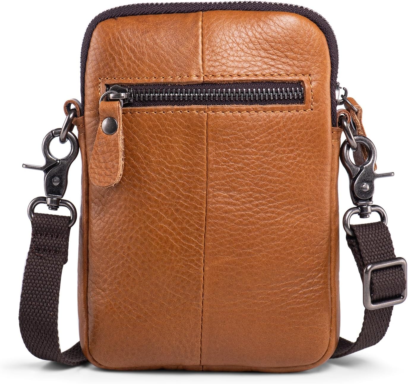 katloo Genuine Leather Crossbody Purse Cell Phone Wallet Shoulder Bag for Women, Phone Pouch Fit for iPhone 17 Pro Max 16 Pro Max 15 Pro Max 14 Pro Max Samsung Galaxy S25 Edge S24 Ultra (Brown)