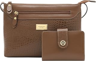 Kit Carteira e Bolsa Feminina Transversal Feminina Mariart Couro Legítimo 2193+301