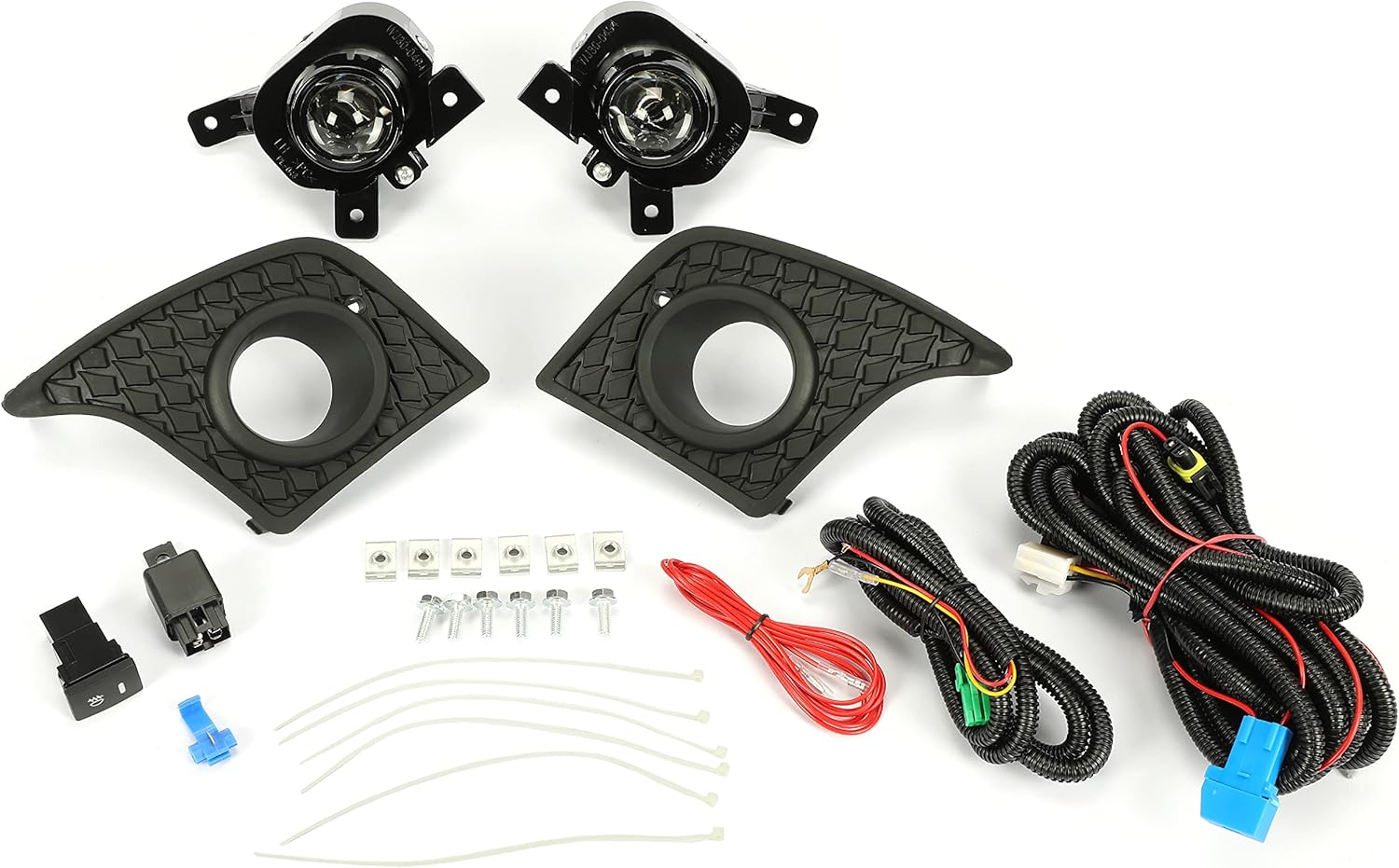HECASA Fog Lights Compatible with 2014-2016 Lexus IS250 IS350 IS200t (F-Sport Bumper Only) Pair Fog Lamps Assembly w/Switch and Wiring Harness