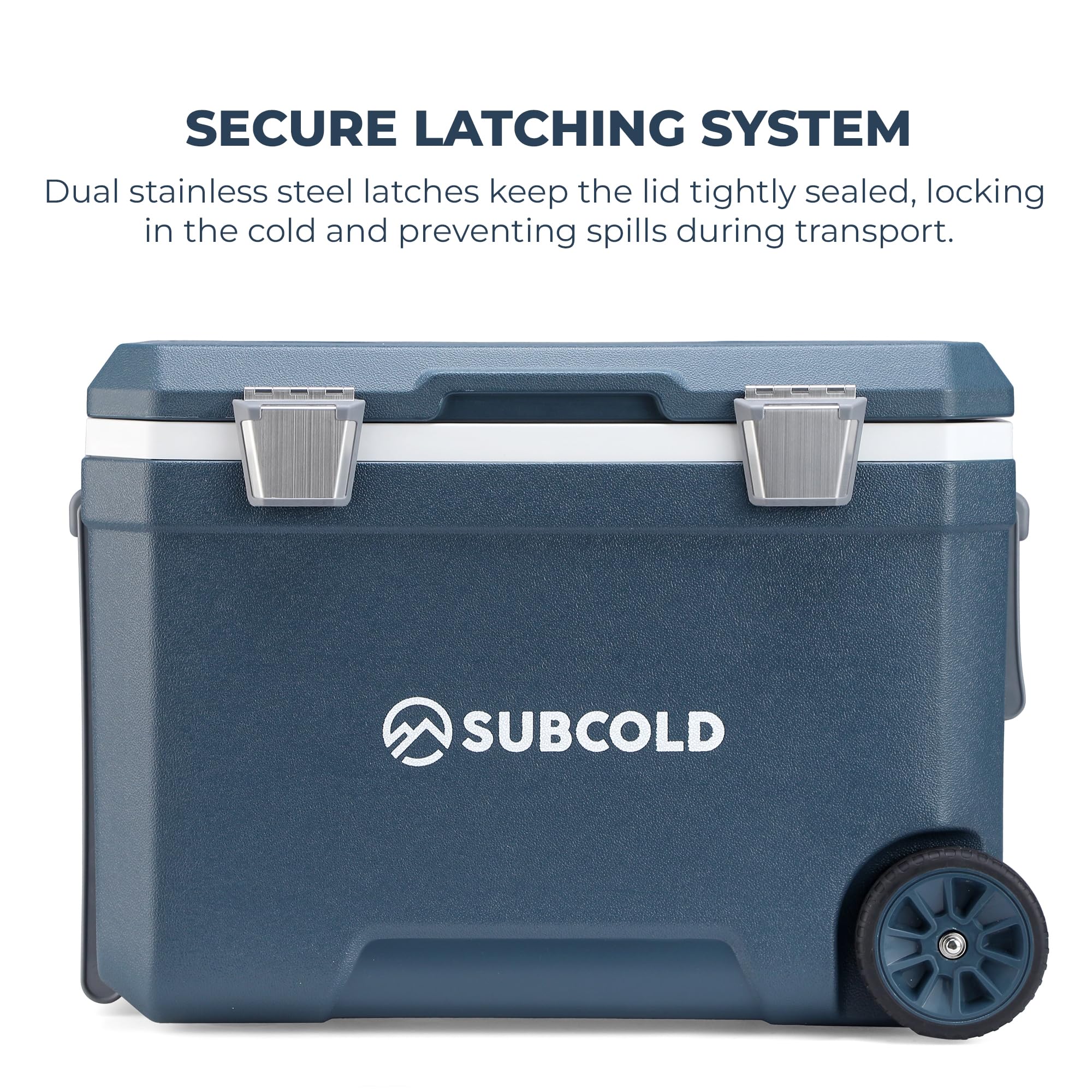 Subcold MOBI45 - Borsa frigo con ruote, grande, isolata, 45 l, con manici e scarico, refrigeratore per viaggi, auto, campeggio e attività all'aperto, rimane fresco per 3 giorni, isolamento in schiuma