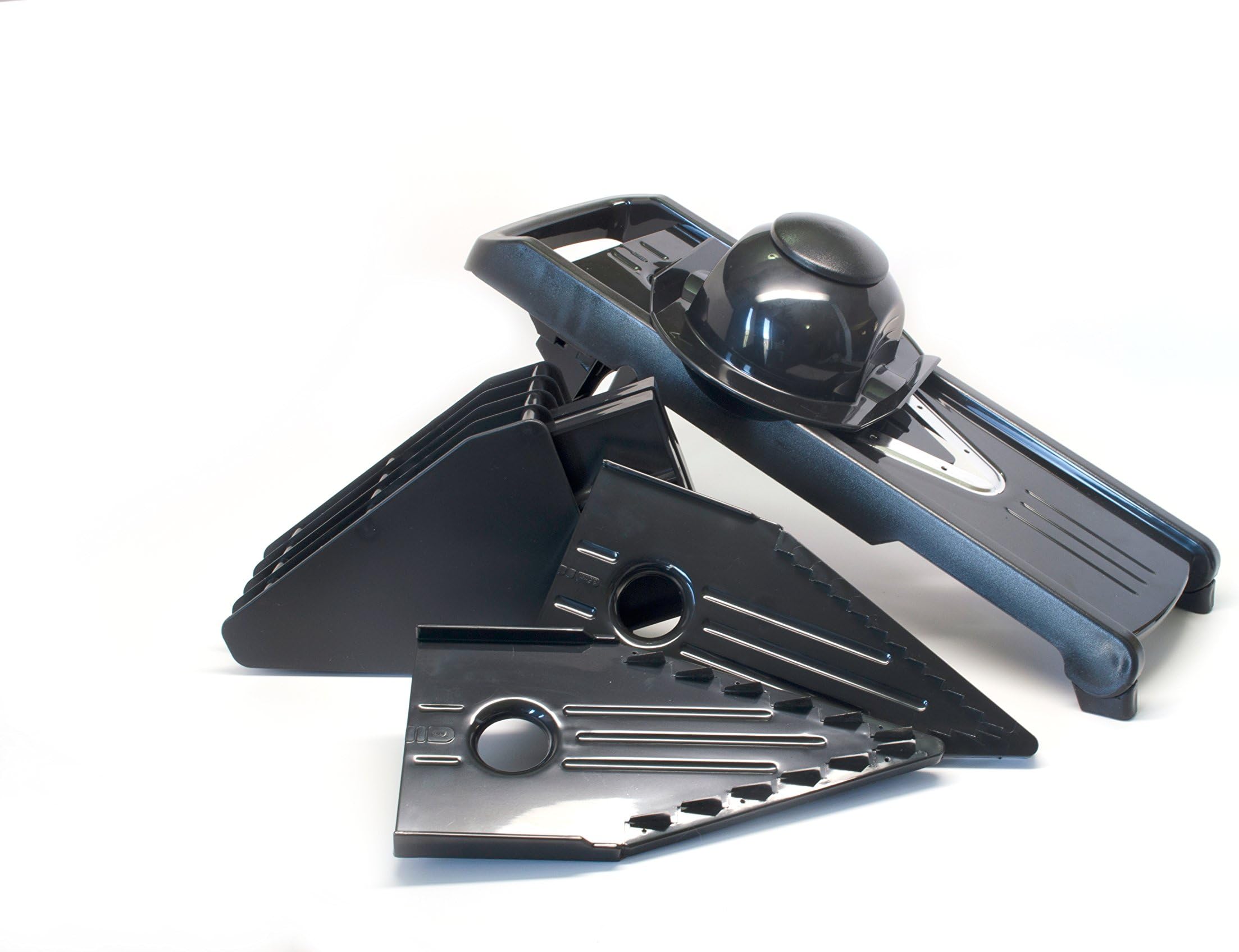 Mandoline Vegetable Slicer - Professional Grade V-Blade with 5 Slicing Blade Options, Blade Caddy + FREE Ebook!
