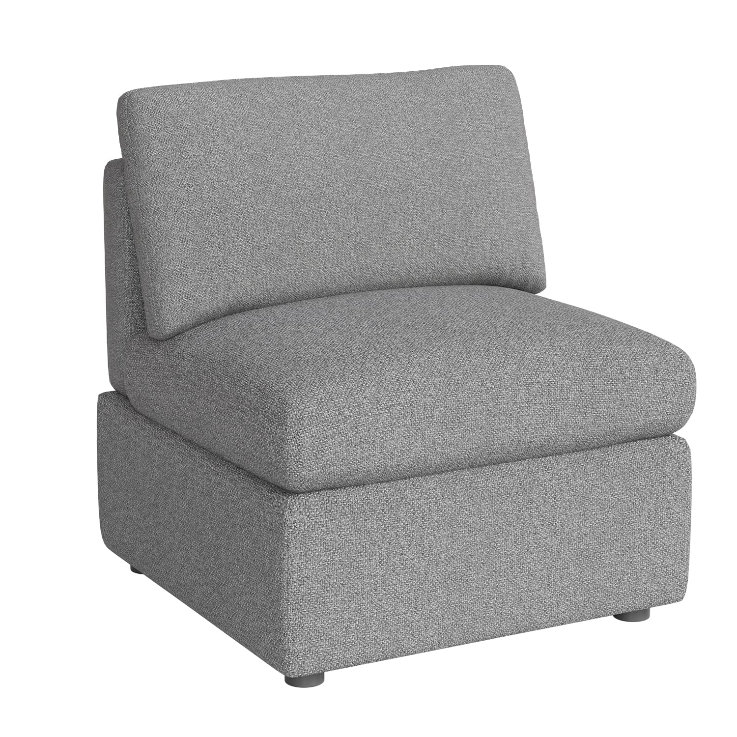 PayLessHere Single Sofa Couch Convertible Sofa 1-Seat Sofa Modular Sectional Sofa Couch for Living Room Bedroom Office Gray