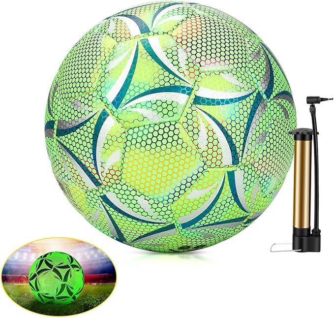 Football Training Balls Reflective Football Boys Luminous Soccer Glow