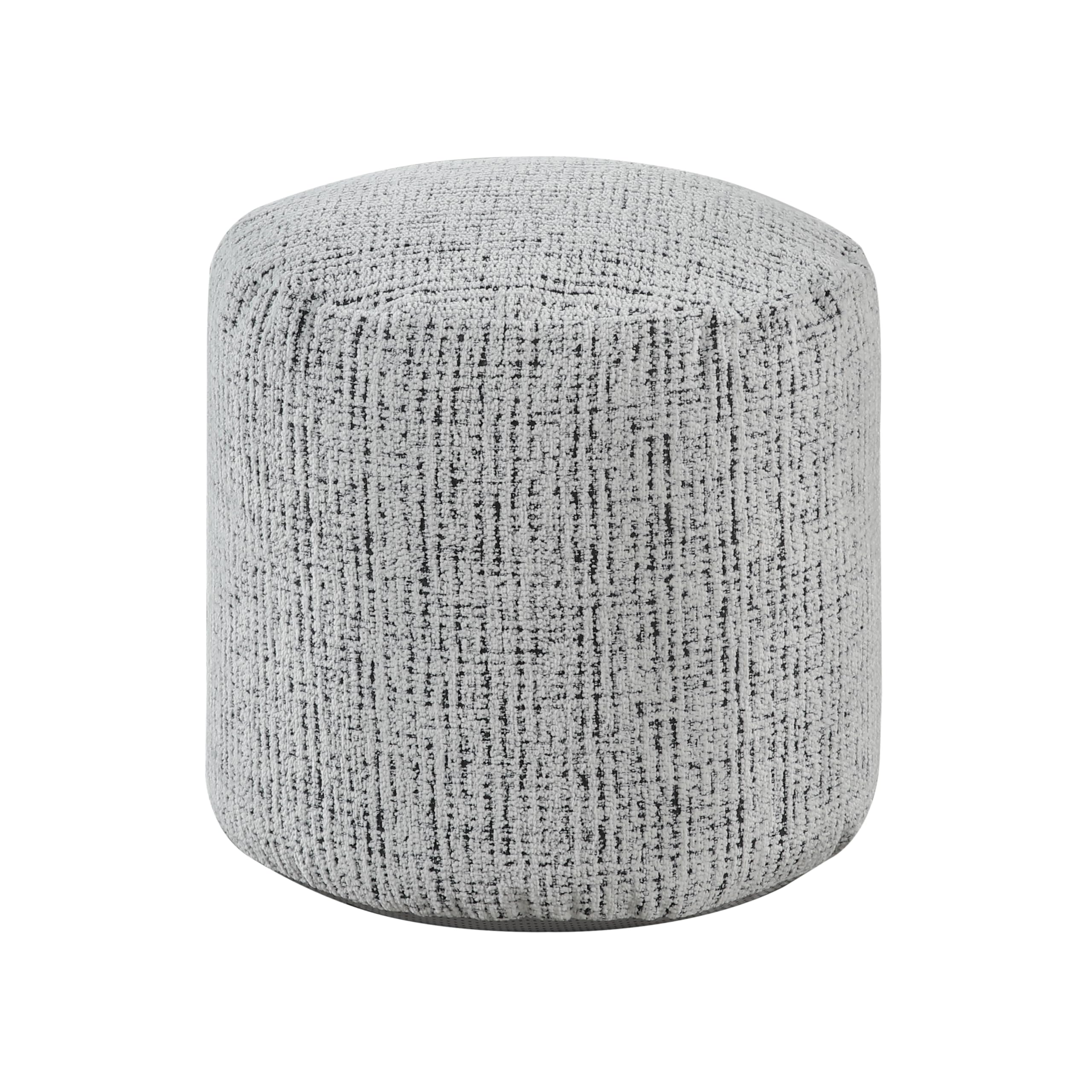 TREATLIFE HOME Cylindrical Pouf with Chenille Fabric Upholstery for Modern Living Spaces, Portable Footstool, Non-Slip Base
