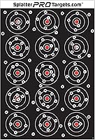 Vista 1 de Objetivos de salpicaduras de 12 x 18. Disparos estallan con una salpicadura brillante sobre el impacto. Vea instantáneamente sus disparos.