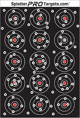 12x18 Splatter Targets. Shots Burst with a Bright Splatter Upon Impact. Instantly See Your Shots. (50)