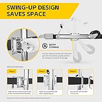 Vista 3 de MaxxHaul 70149 Gato hidráulico para remolques con elevador suspenso de 11-1/2" con ruedas dobles, 1500 lb Capacidad