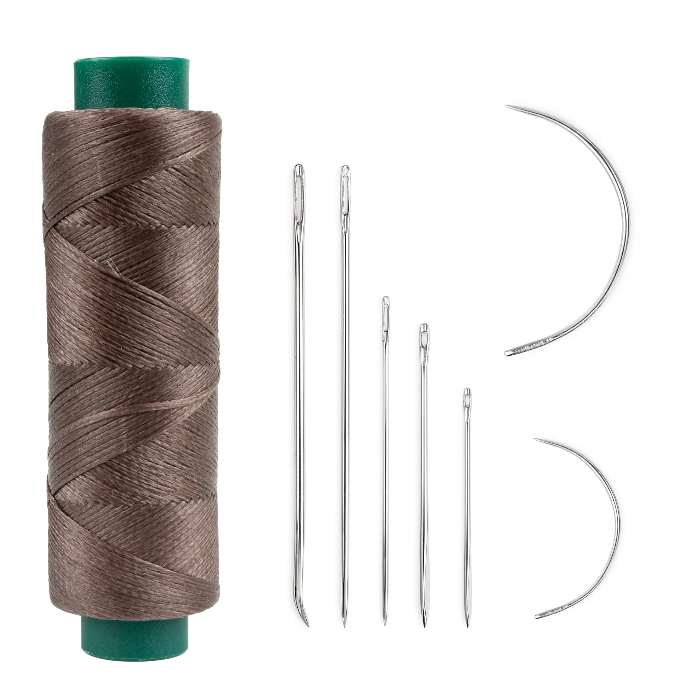 Shelver Waxed Thread with 7 piece Repair Needle Set, Strong Thread for Leather, Upholstery, Shoe, Bag, Sewing of Heavy Fabrics — image 1