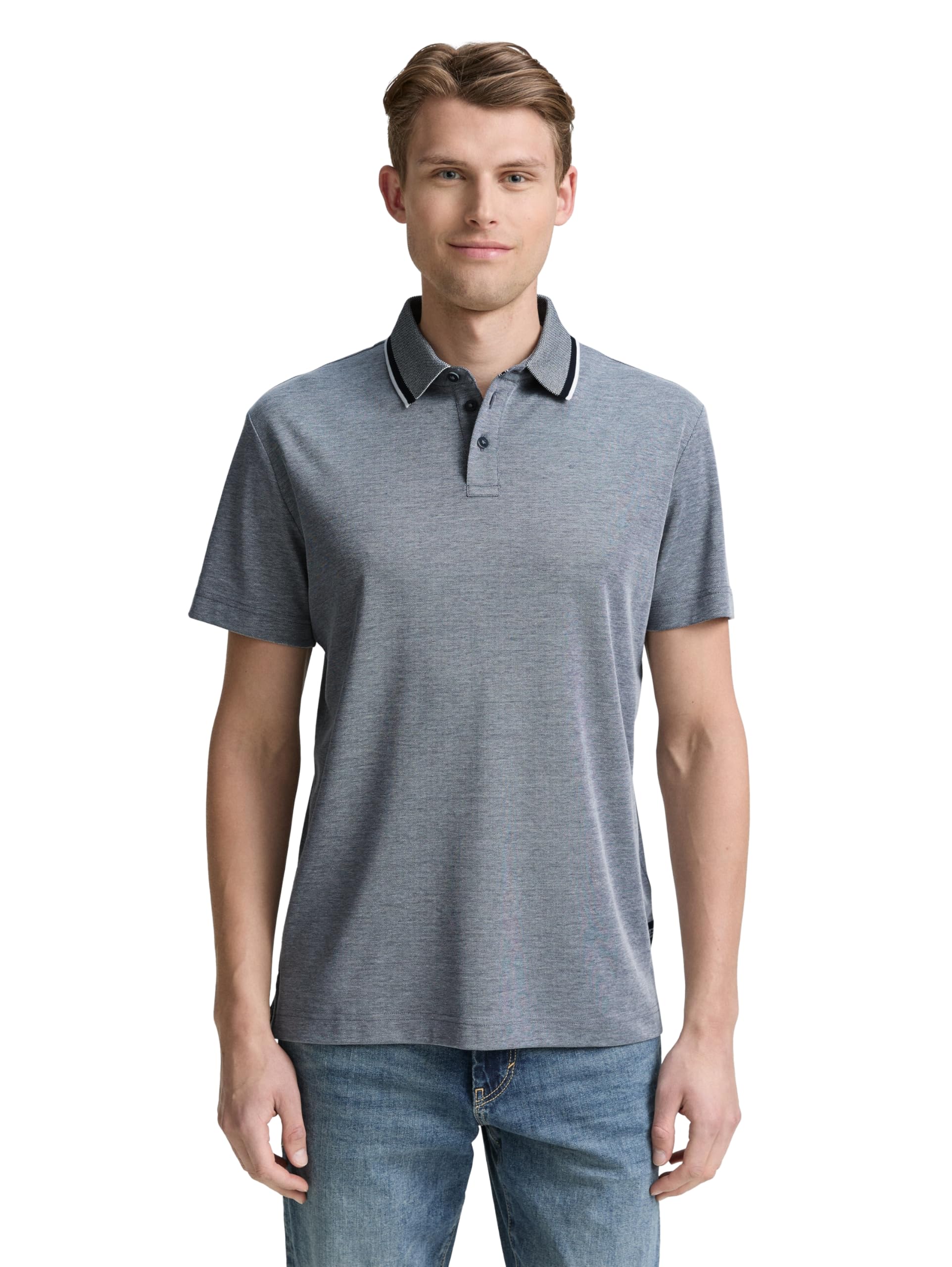 TOM TAILOR Herren Basic Piqué Poloshirt