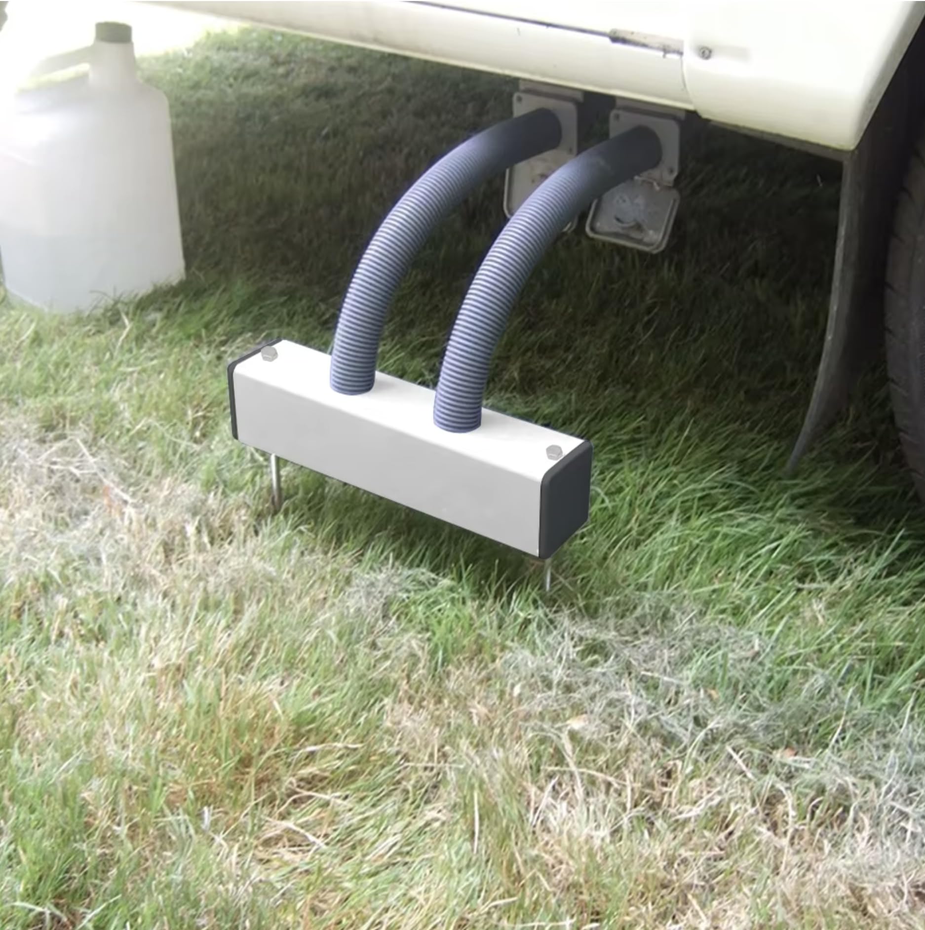 Kit de manguera de agua gris flexible para caravanas, autocaravanas y caravanas. Duradero, a prueba de fugas y fácil de instalar, libera agua en el suelo de forma segura. Ligero, portátil y perfecto