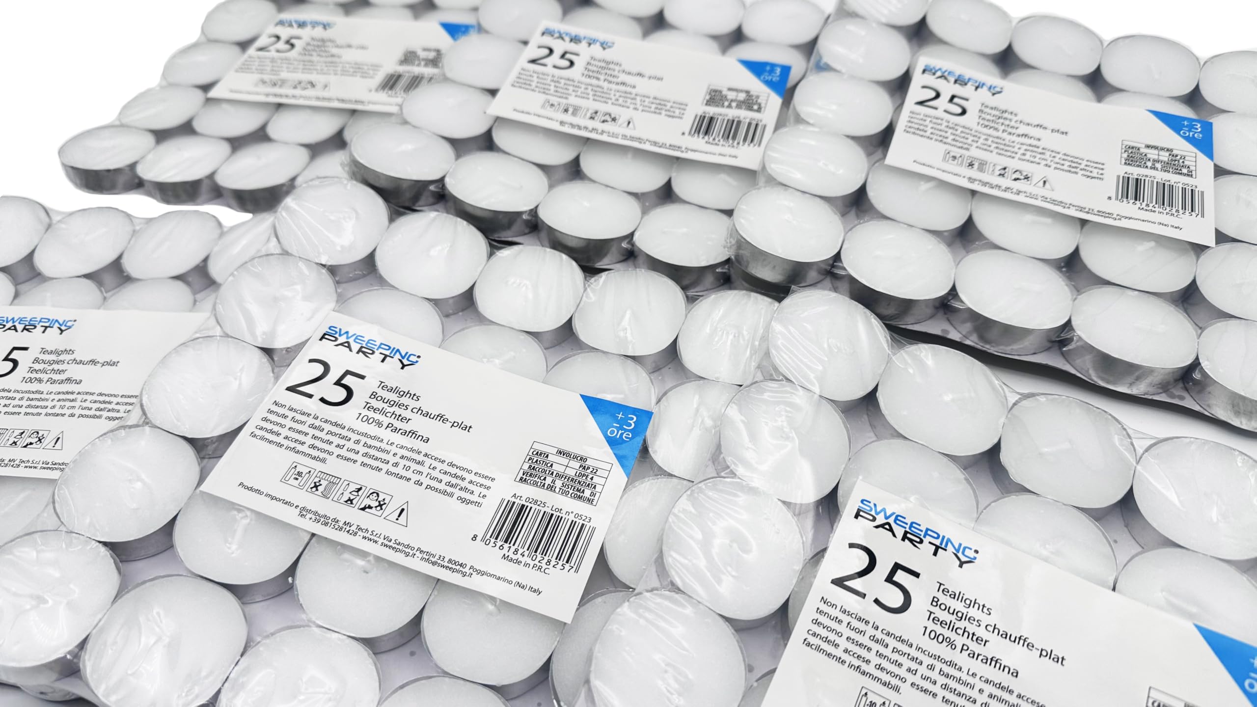 1000 Tealight Bianche A Lunga Durata – Candele Senza Profumo Con 3 Ore Di Fiamma, Confezione Da 10 Scatole Da 100 Pezzi Per Matrimoni, Eventi E Atmosfera Calda