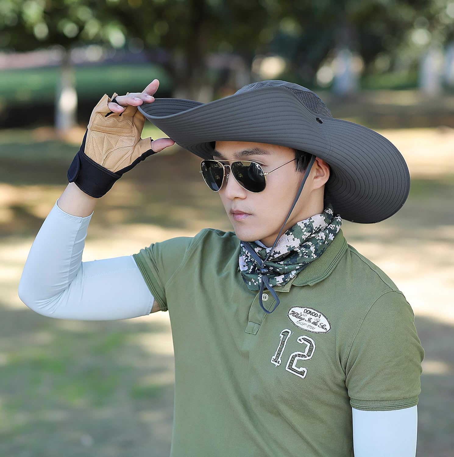 HUAMULAN 6" Super Wide Brim Sun Hats, Men and Women Bucket Hat for Fishing Hiking Garden Lawn Work Safari Camping Outdoor - Image 3