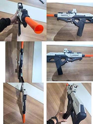 Miniatura 7 de Pistola automática de bolas de gel de alta velocidad de 180+FPS con elegantes luces de funcionamiento, pistola de juguete eléctrica para Pascua,