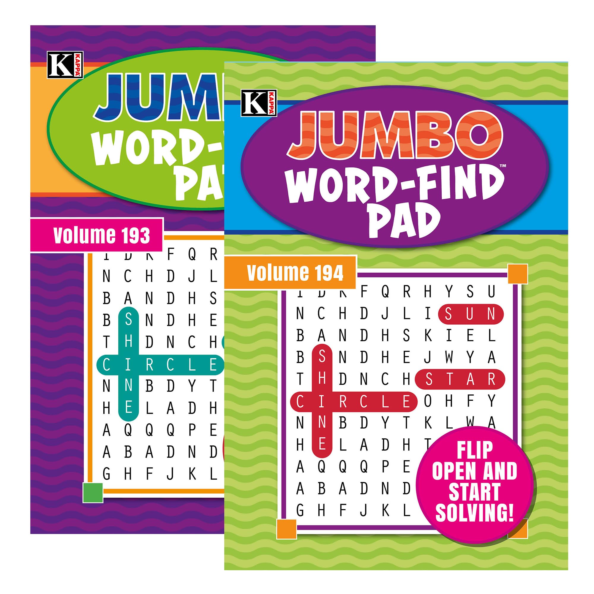 Amazon.com: Kappa Jumbo Word Find Pad 2 Titles, Digest Puzzle Book