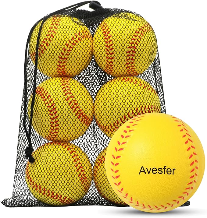 Avesfer Practice Foam Softballs 11 inch with Mesh Bag Soft
