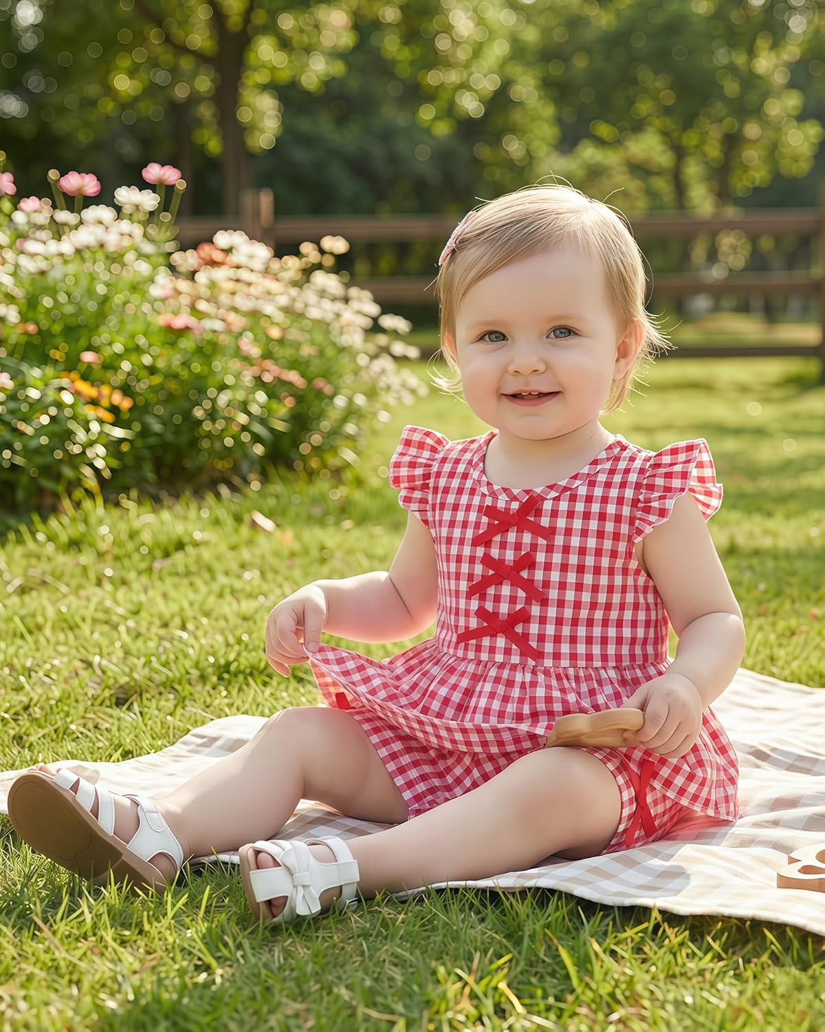 Jecson Toddler Baby Girl Summer Clothes Cotton Ruffled Sleeve Shirt Tops and Shorts Set Outfits 12Months-4T - Image 3