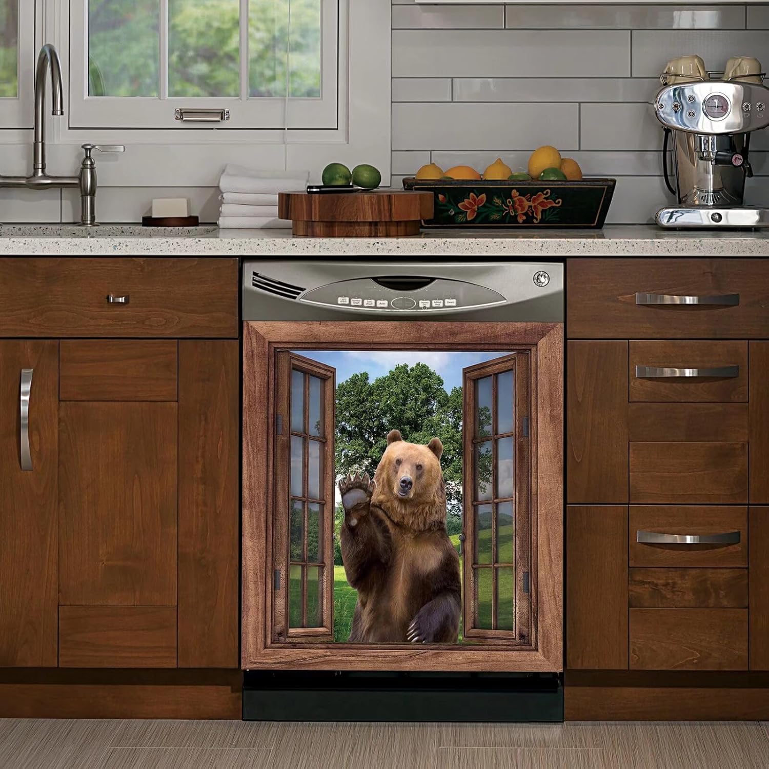 Farm Chicken Dishwasher Cover Decorative Magnet,Animal Fridge Panel Door Cover Sheet,Farmhouse Chicken Home Kitchen Decorative,Rooster Hen Oven Microwave Vinyl Decal