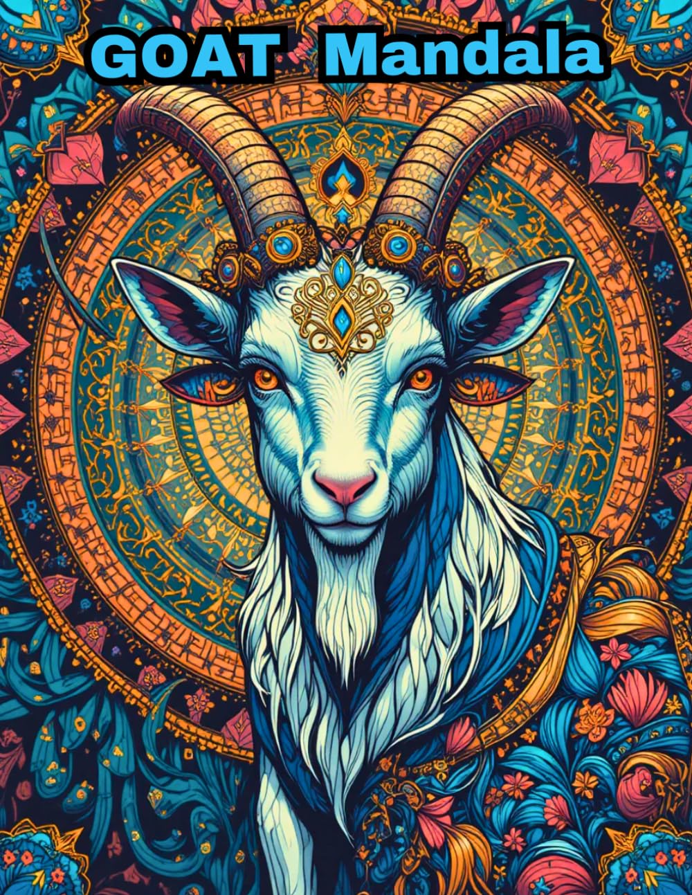 Majestic Goats Mandala Coloring Book: Stress Relief and Relaxation for Adults with Beautiful Farm Animal Designs