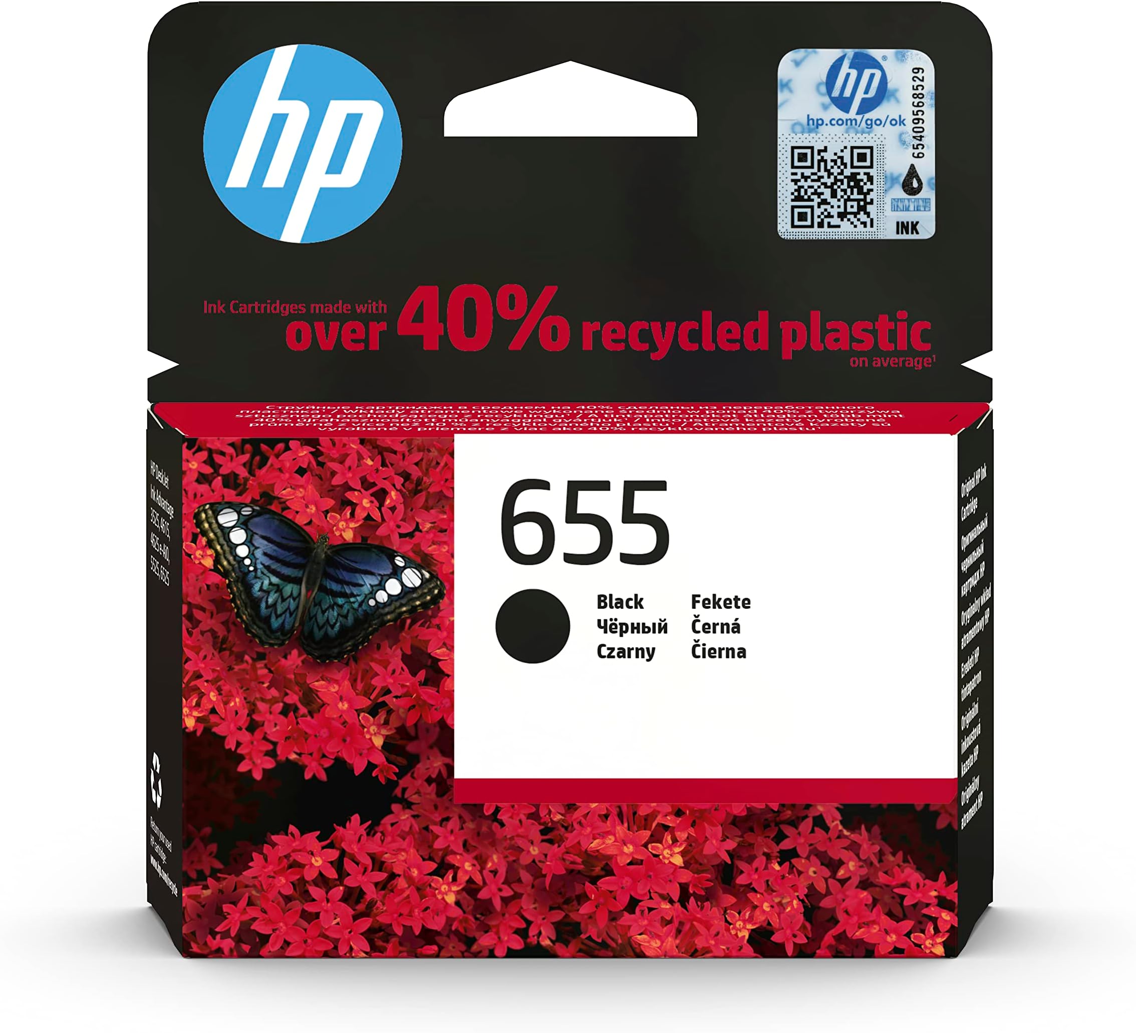 HP 655 Black Original Ink Advantage Cartridge