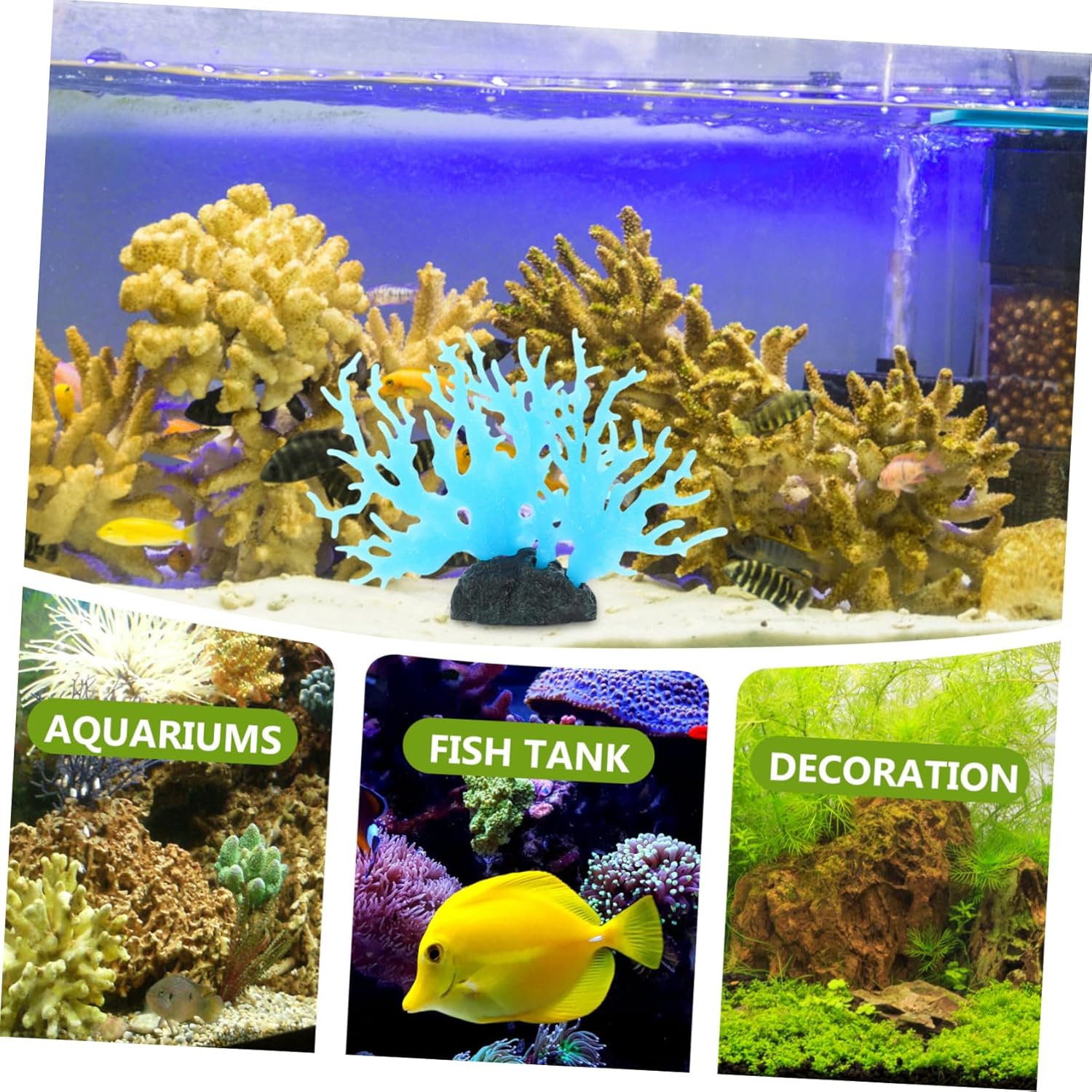 BESPORTBLE 4pcs Artificial Coral Aquarium Decoration Lifelike Faux Coral Ornament for Fish Tank Landscape Durable Material Creates Vibrant Underwater Scene for Home Office Decor