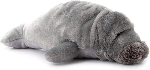The Petting Zoo Conservation Manatee - Peluche de peluche, regalos para niños, animales del océano, juguete de peluche de manatí de 18 pulgadas