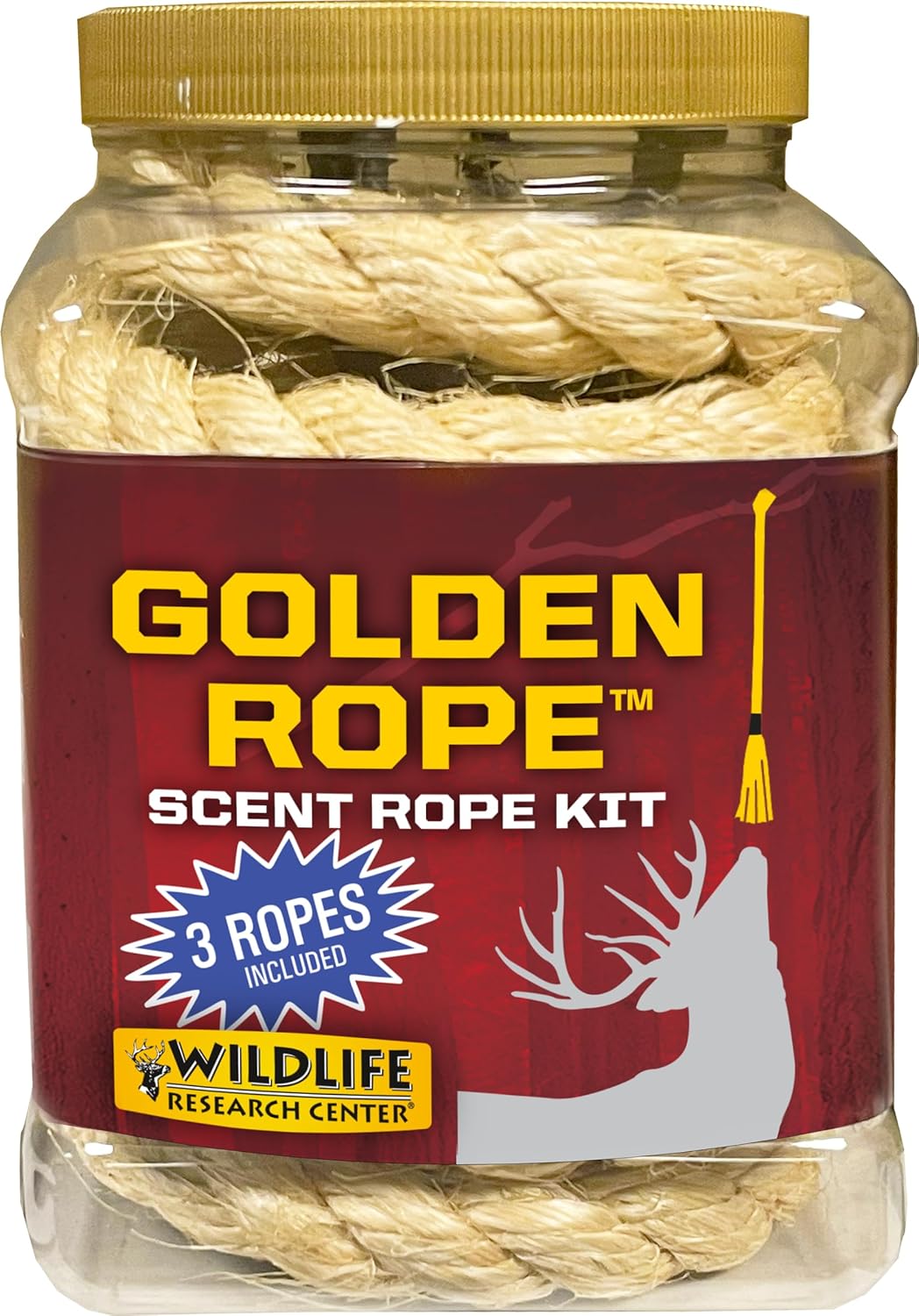 Wildlife Research Center Golden Rope Scent Rope Kit – Rope Scrape Kit for Deer Hunting with 3 Ropes